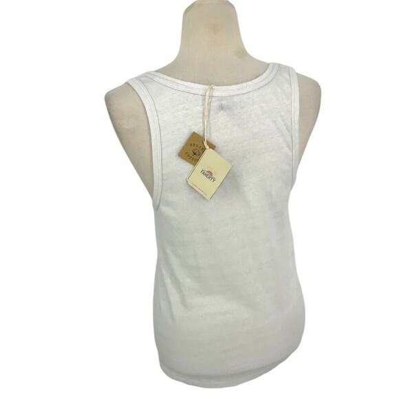 Faherty Whisper Organic Cotton Blend Tank White Size Medium NWT $68 MSRP - Picture 8 of 8